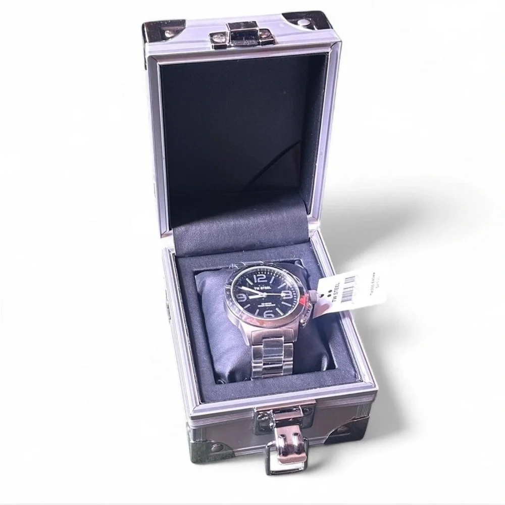 💜 NWT TW Steel TW 300 40mm Stainless Steel Watch w/ Steel Case